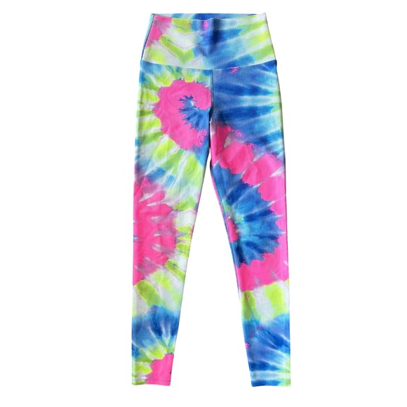 Beach Riot Anthropologie Tie Dye Ribbed Leggings High‎ Waist Activewear - Picture 1 of 5